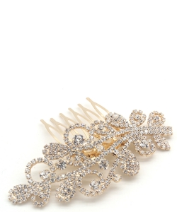 Rhinestone Hair Comb HM300116 GOLD CL